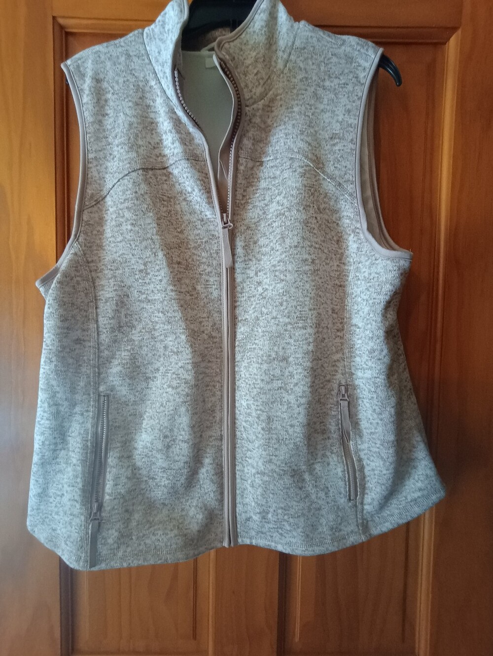 Women’s Heathered Light Pink Zip Front Vest